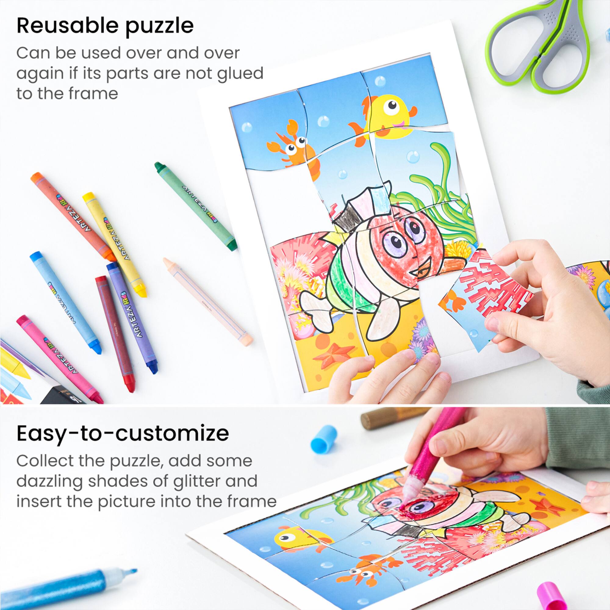 Arteza® Kids Sea Life Jigsaw Puzzle Set